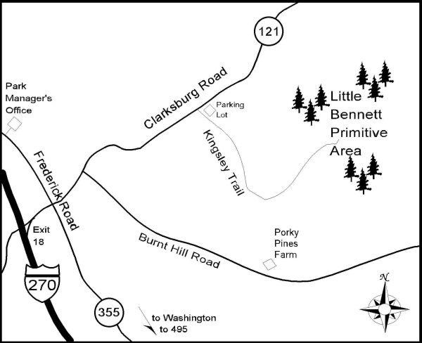 Map for Little Bennett Regional Park